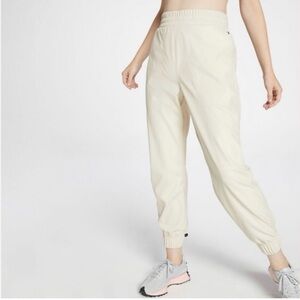 CALIA High Rise Faux Leather Jogger Pants Chantilly Elastic Waist Women's Small